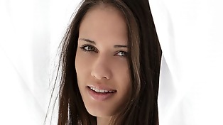 Astonishing girl with untanned boobs doesn't cheat on boyfriend with a good dick