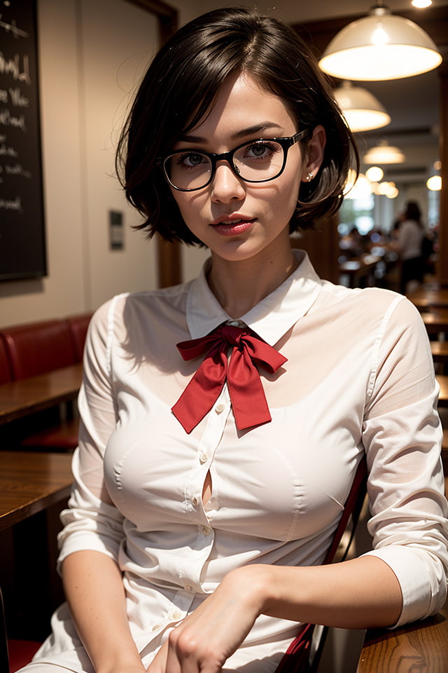 non-nude ai generated girl in glasses