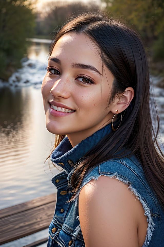 realistic ai smiling girl non-nude pic